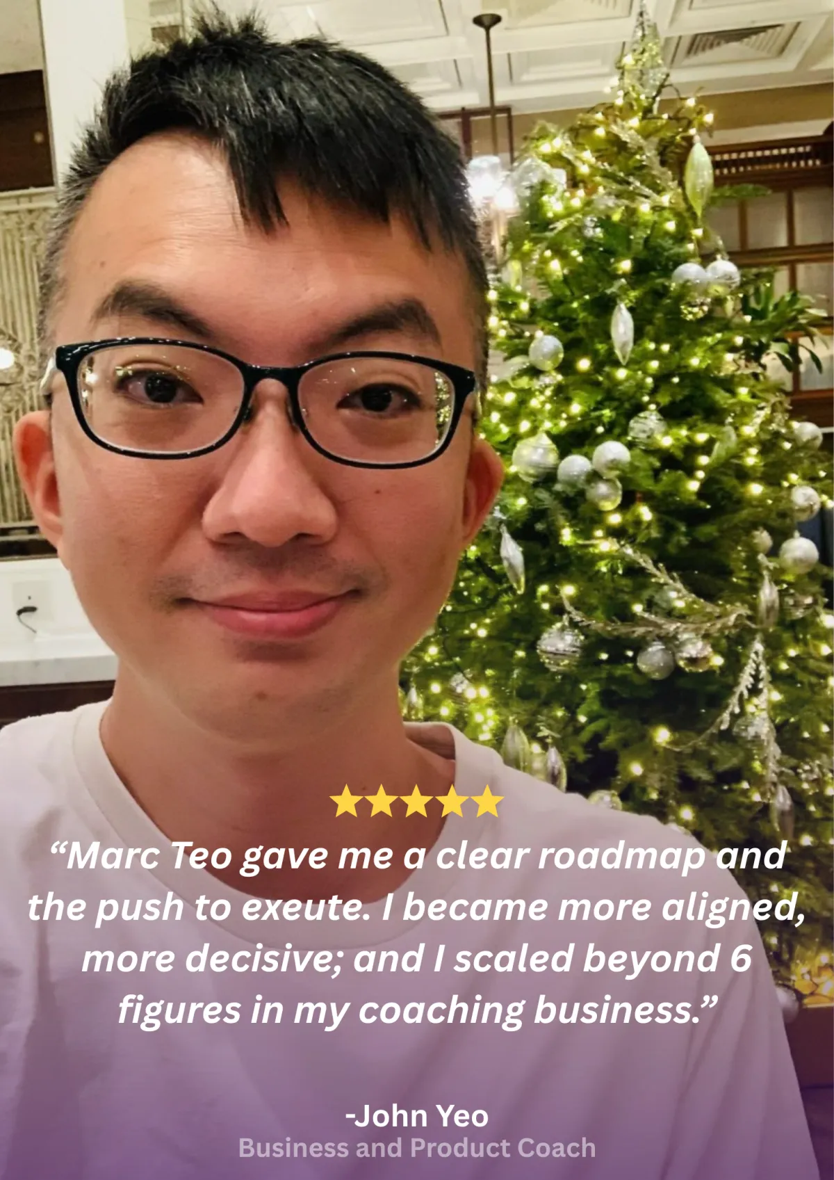 Client testimonial from John Yeo
