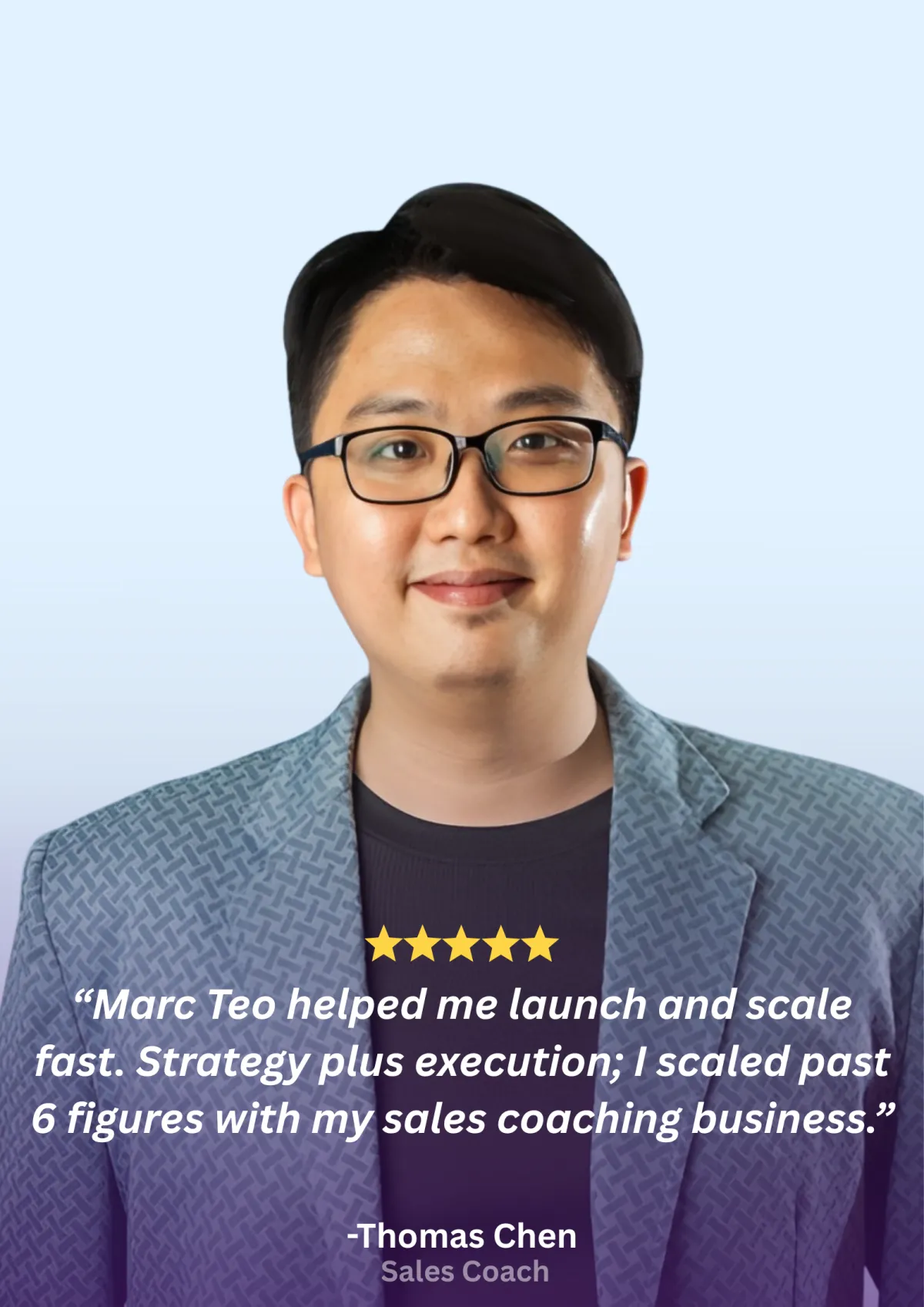 Client testimonial from Thomas