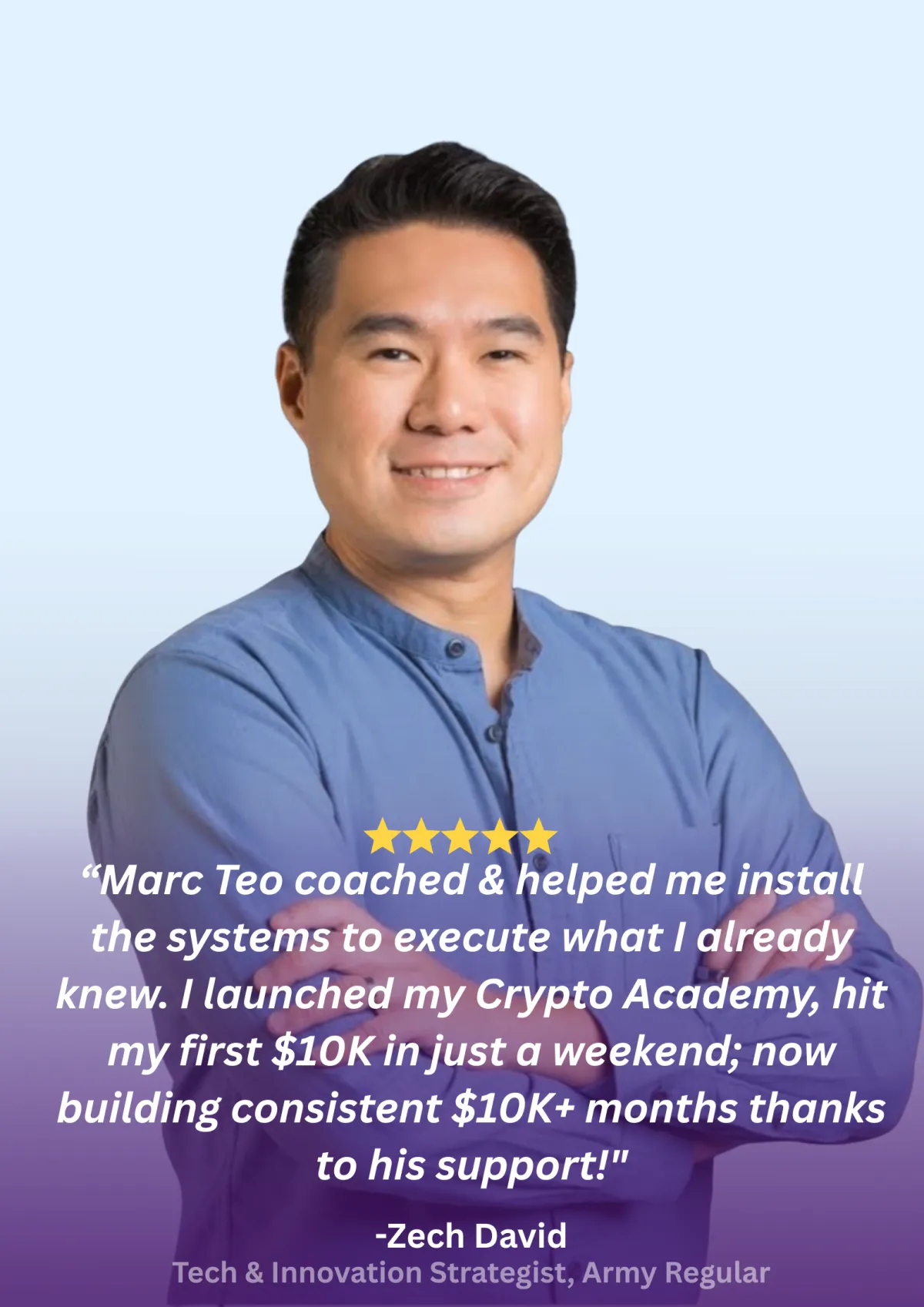Client testimonial from Zech